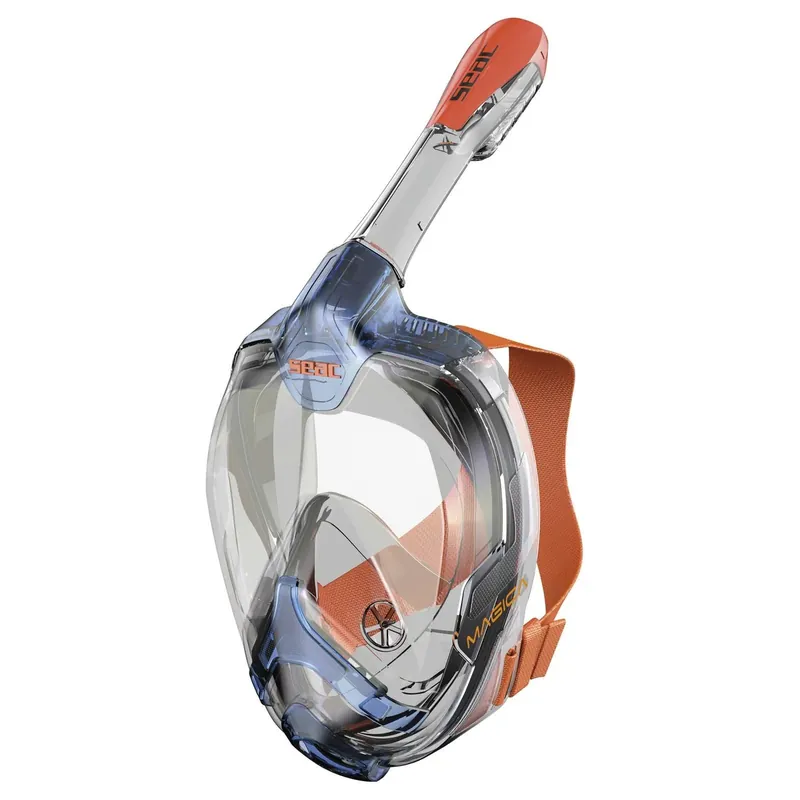 Mega-Angebot Snorkeling Full Face Mask Magica Grey-Blue-Orange S-M Seac 170-10BO-SLT