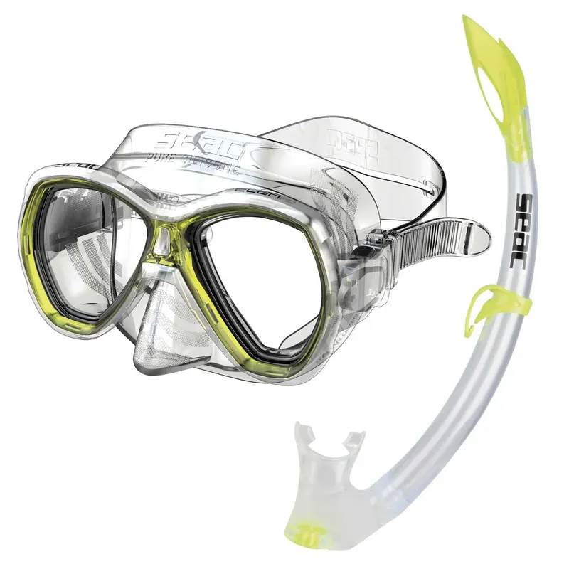 Snorkeling Set Elba Md Clear-Yellow Seac 89-72Y Neu Im Sortiment