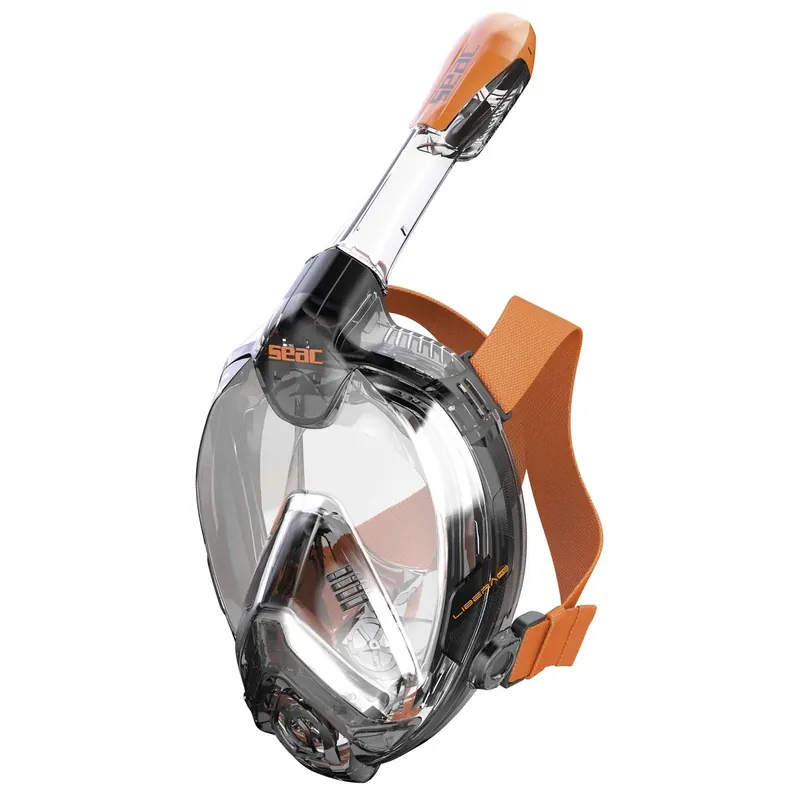 Snorkeling Full Face Mask Libera Black-Orange XS-S Seac 170-7NO-SKL Top-Angebot