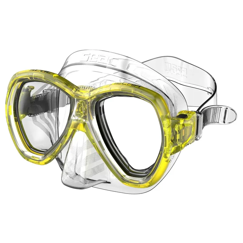 Snorkeling Mask Ischia Clear-Yellow Seac 75-43Y Neu Im Sortiment