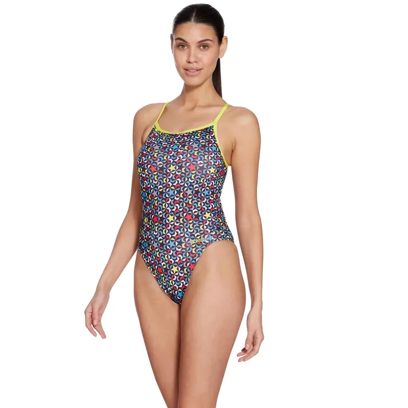 Nur Heute One Piece Swimsuit Printed Rayback E+ Supernova Print Size 30-XXS Zoggs 462583SUPE30