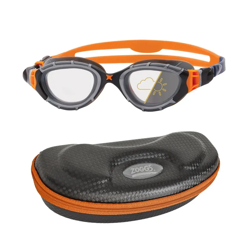 Swimming Goggles Predator Flex Reactor Grey-Orange-Smoke Small Zoggs 461107GYORRSMS Sonderangebot