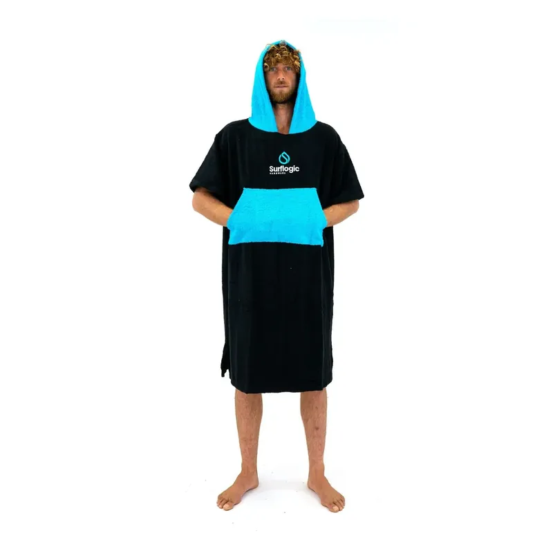 Poncho Black-Cyan Surflogic 59802 Nur Heute