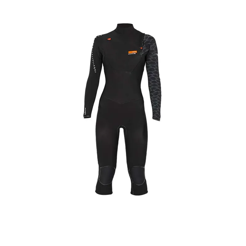 Nur Heute Short Wetsuit Amazone Chest Zip 3-2 Overknee Black-Orange Y27 Size 12 RRD 25AMOCZ_32_12