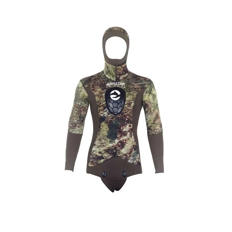 Neuheit Spearfishing Wetsuit Jacket Grouper Evo Man 7mm Camo-Green L Abysstar 69202