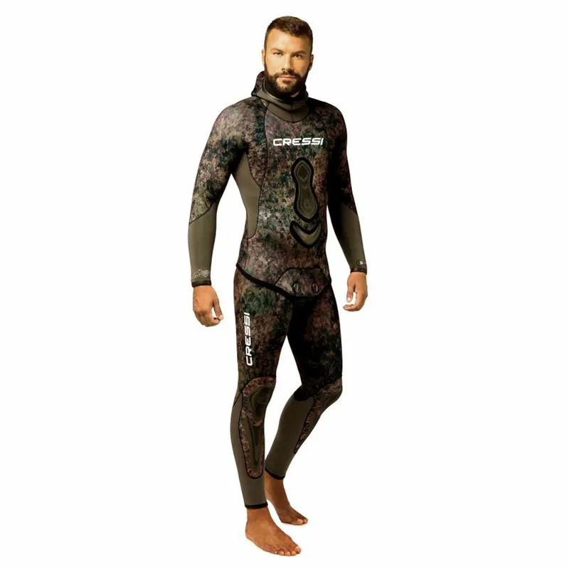 Fishing Full Wetsuit Seppia Ultraspan Man 7mm Camo XXL-6 Cressi CLE468806 Direktkauf