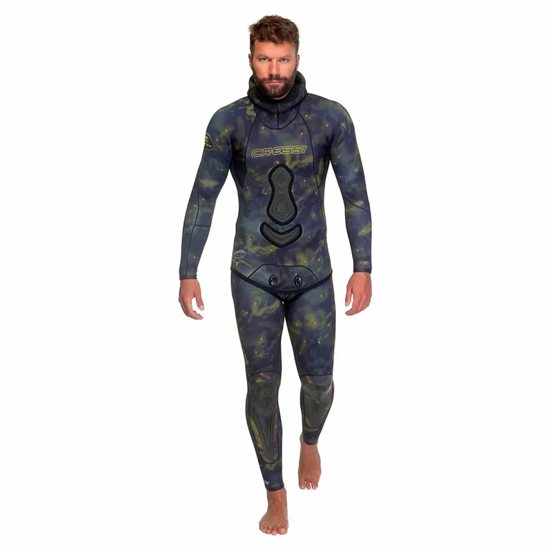Must-Have Fishing Wetsuit Lampuga Ultraspan Man 7mm Camo M-3 Cressi CLU490213