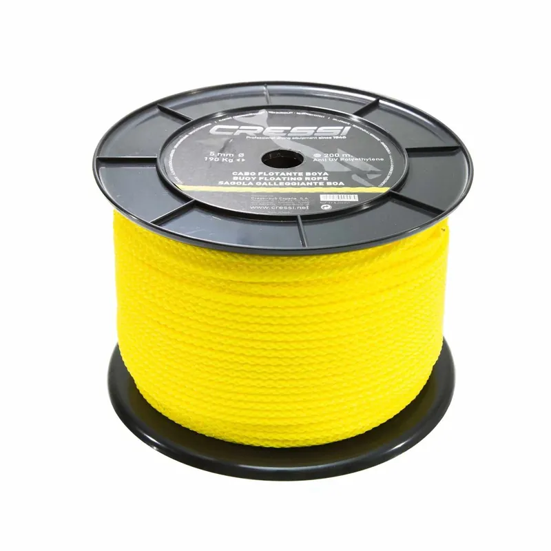 Preisknaller Floating Polyethylene Buoy Line Diameter 5mm Yellow 200m Cressi EFA354901