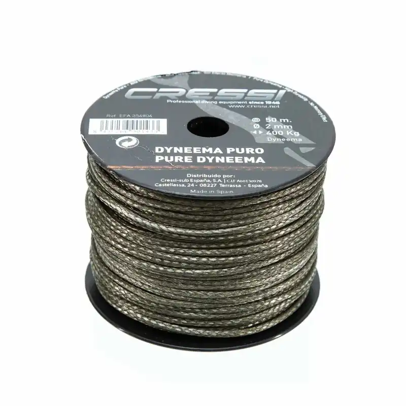 Zertifiziert Speargun Line Dyneema 100% Diameter 2mm Khaki 50m Cressi EFA354804
