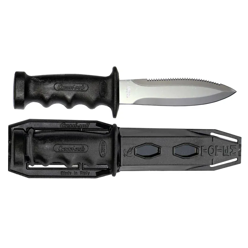 Diving Knife Supertotem Black 23cm Cressi RC550000 Echt