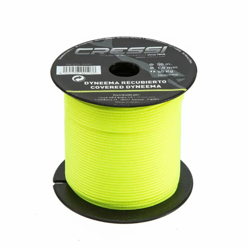 Speargun Line Dyneema Coated Diameter 1,5mm Yellow 50m Cressi EFA354802 Nur Heute
