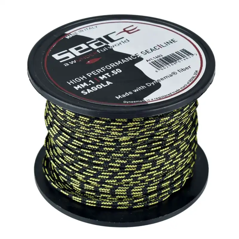Core Dyneema Black-Yellow 50m 1,4mm Seac 1603 Sonderaktion
