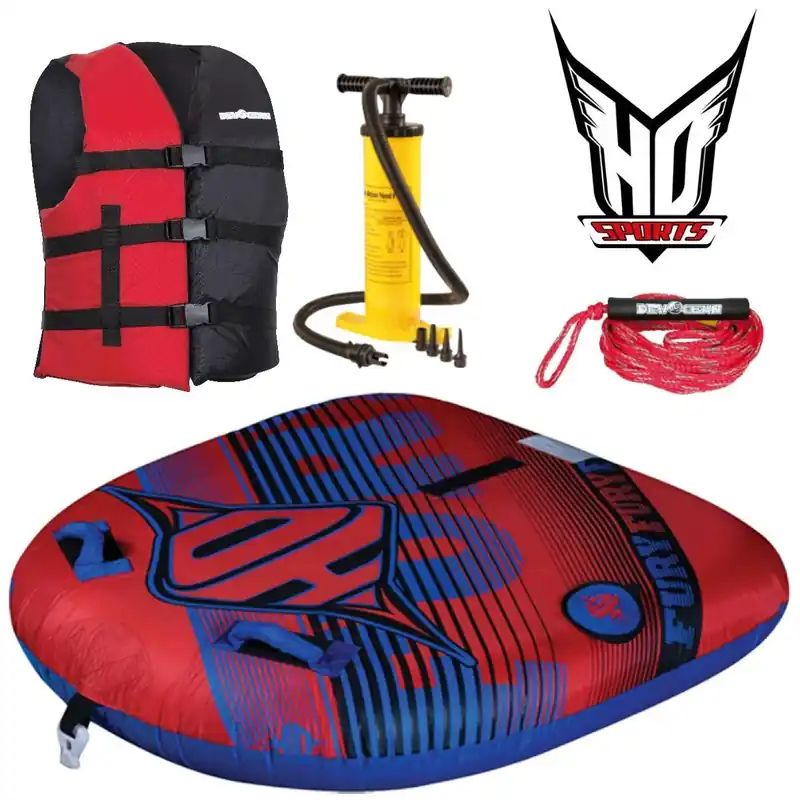 HO Sports Fury 1 Persoen PACKAGE Tube Towable Decktube - Zubehör FuryLeinePumpe Wassersporteuropa Top-Angebot