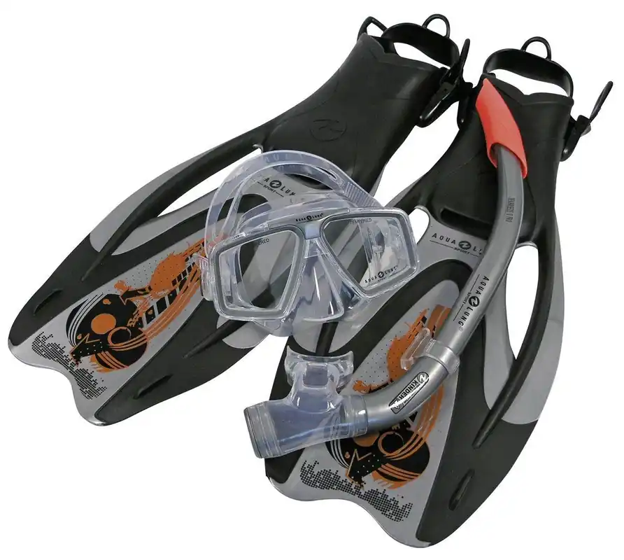 Wochenendangebot Aqua Lung Pro ADJ Flossenset Schnorchelset Tauchset Maske Schnorchel Flossen - Groesse 36-40 Wassersporteuropa