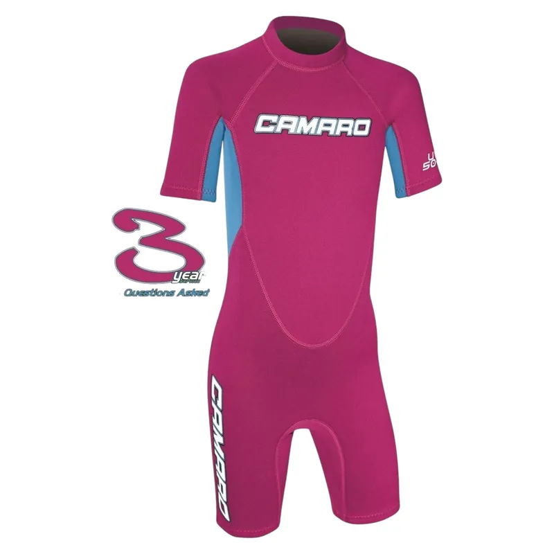 CAMARO Flex Kinder Shorty Toddler Reactor Spring Neopren Neoprenanzug Schwimmanzug pink - Groesse 4 (117-124) Wassersporteuropa Wochenendangebot