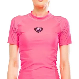 Aqua Marina Alluv Damen SS Rash Guard UV-Shirt Lycra Badeshirt Schwimmshirt pink - Groesse S (36) Wassersporteuropa Markenware