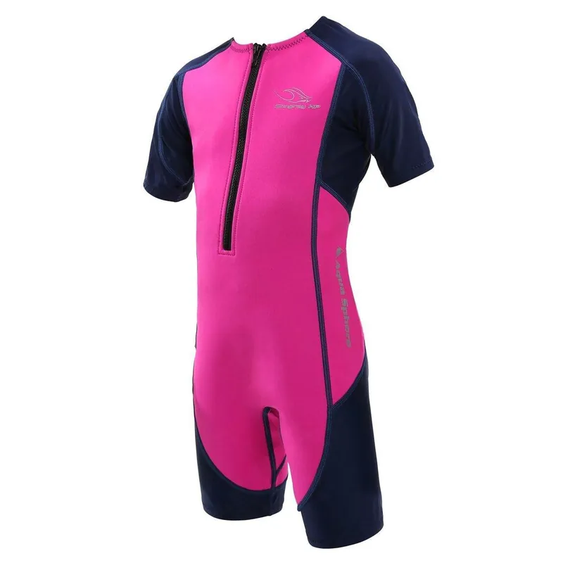 Garantierte Lieferung Aqua Sphere STINGRAY Kinder UV Shortie Badeanzug Neopren Shorty pink - Groesse Gr 140-10 Wassersporteuropa