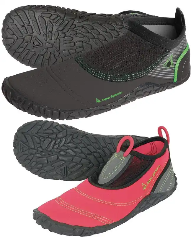 Super-Preis Aqua Sphere Beachwalker 2.0 Neoprenschuhe Badeschuhe Wasserschuhe Strand Water Boots - Groesse 48/49 - Farbe black-green Wassersporteuropa