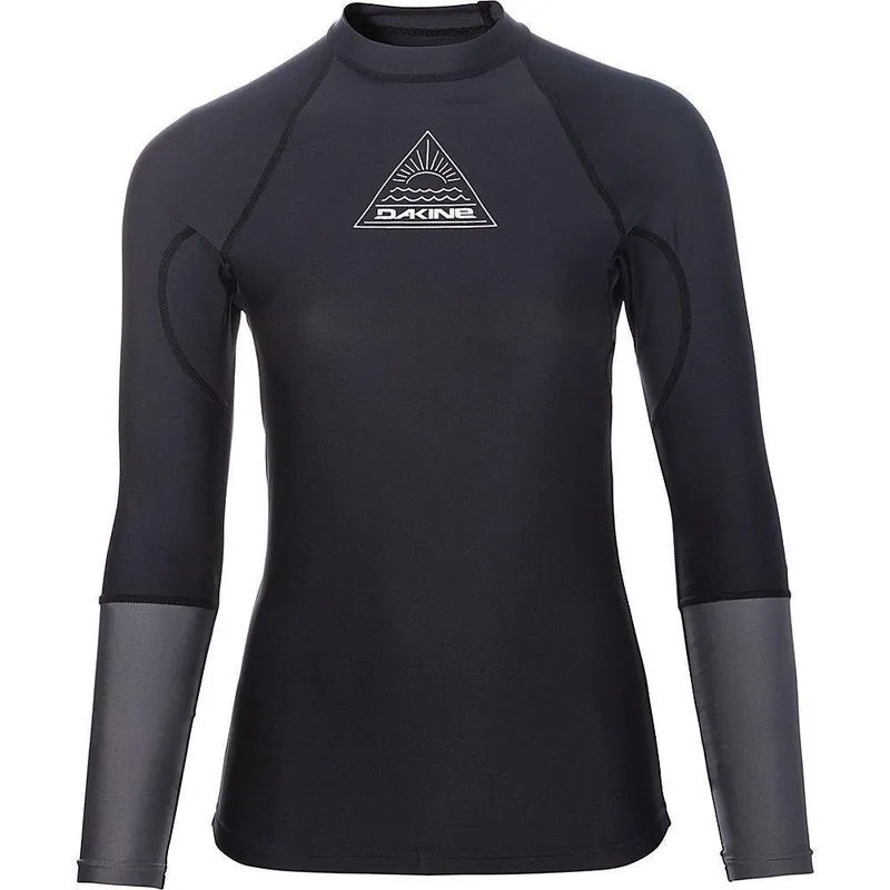 Dakine FLOW Damen Lycra Rash Guard Surfshirt Longsleeve Black - Groesse XL (42) Wassersporteuropa Preisknaller