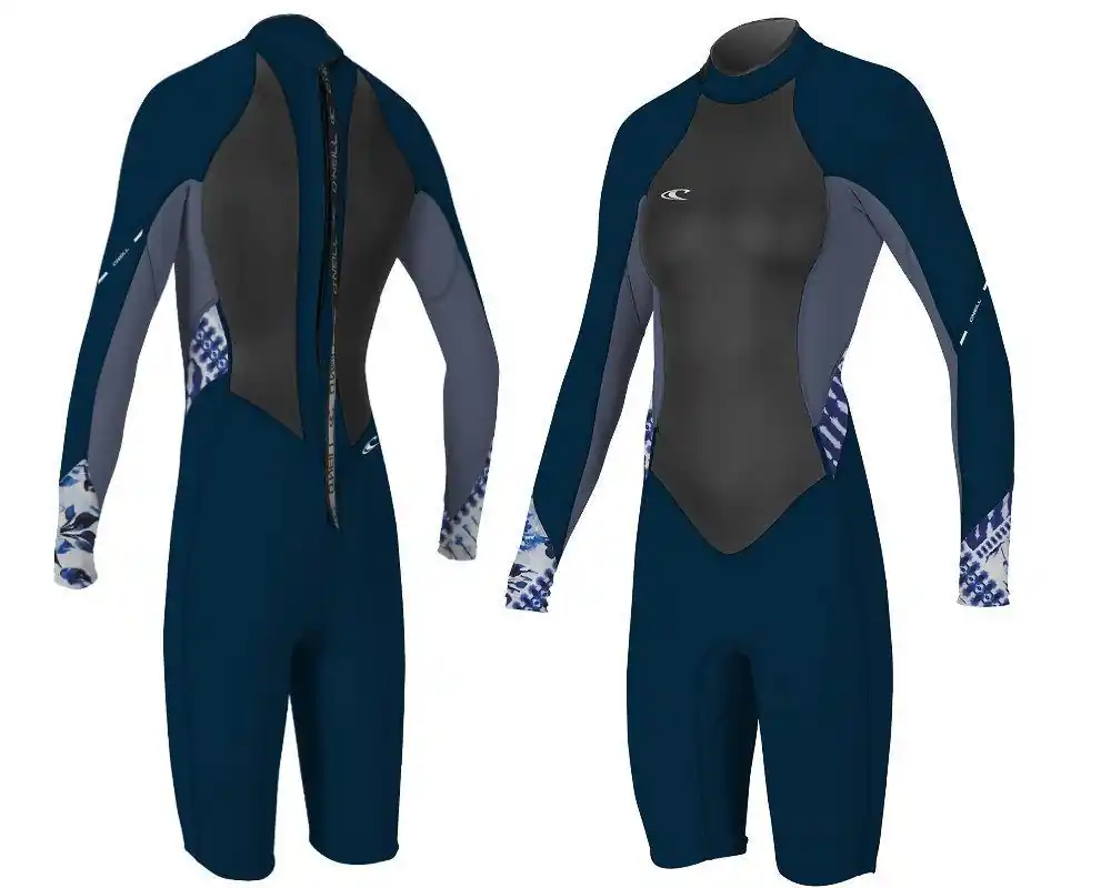 Echt O‘Neill Women wms Bahia L/S Short Spring Neoprenanzug navy Wetsuit Wassersporteuropa