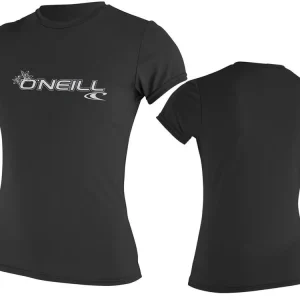 O‘Neill Damen Basic Rash Tee Skins S/S O‘Neill Basic Skins S/S Rash Tee Lycra UV UV Tee - Groesse (40-42) L Wassersporteuropa Jetzt Kaufen