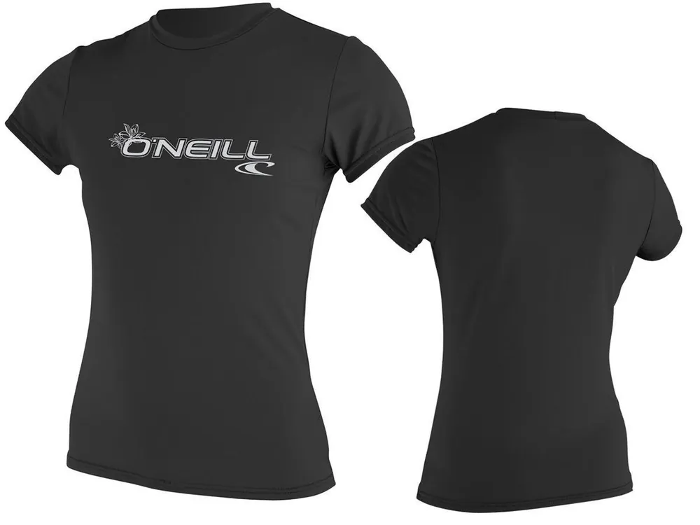O‘Neill Damen Basic Rash Tee Skins S/S O‘Neill Basic Skins S/S Rash Tee Lycra UV UV Tee - Groesse (40-42) L Wassersporteuropa Jetzt Kaufen