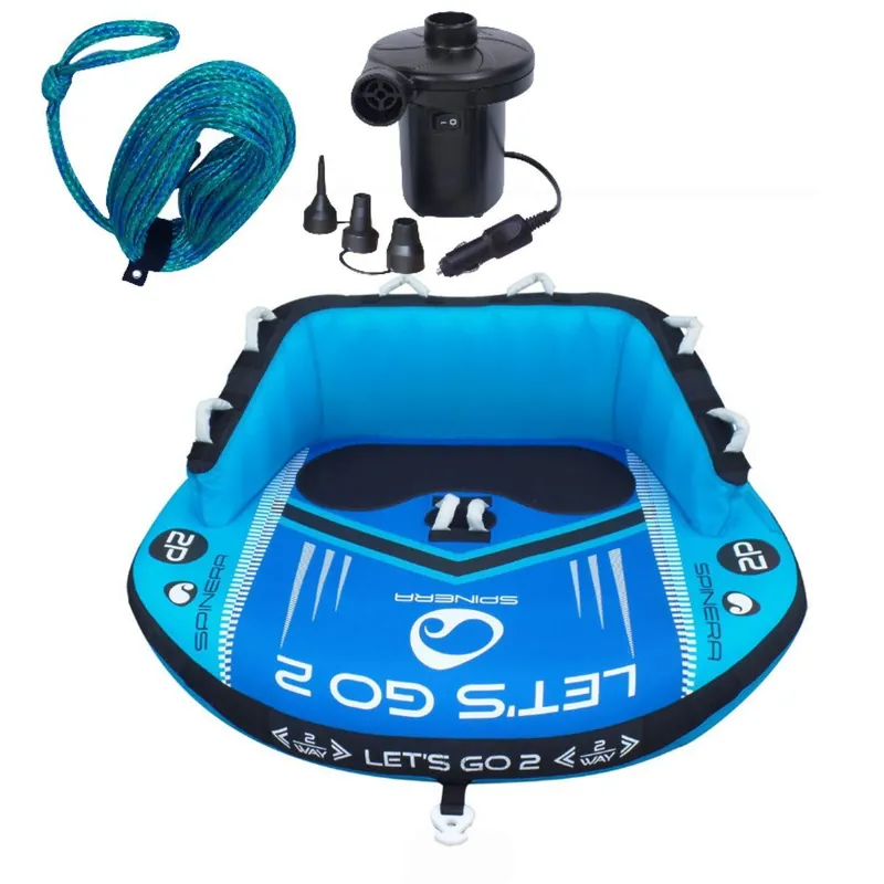 SPINERA Lets Go 2P Towable Tube Funtube für 2 Personen Package red - Groesse Letsgo2+Leine+Pumpe Wassersporteuropa Preiswert