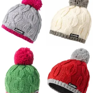 Eisbär Mütze Damen Mütze Kiana Bommel - Farbe weiß/grau weiß/grau WSE-17844 Must-Have