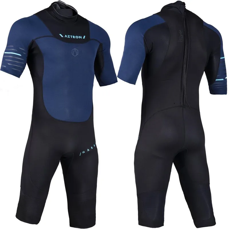Günstig AZTRON HABBLE Neopren Shorty Surfshorty Surfanzug Ultraflex Neoprene super Stret - Größe 48 (S) Wassersporteuropa
