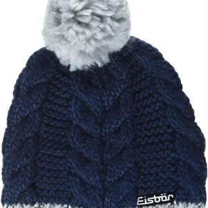 Eisbär Mütze Damen Mütze Kiana Bommel dunkelblau/grau WSE-36632 Highlight
