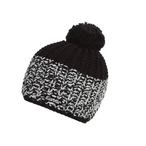 Highlight Eisbär Mütze Focus Pompon Bommel Unisex Strickmütze schwarz/weiß WSE-36642