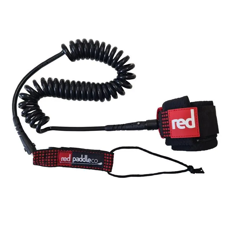 Red Paddle Paddle Board Leash 10 ft Stand up Paddle Knöchel-Manschette für SUP - Größe Coiled Leash Wassersporteuropa Ausverkauf