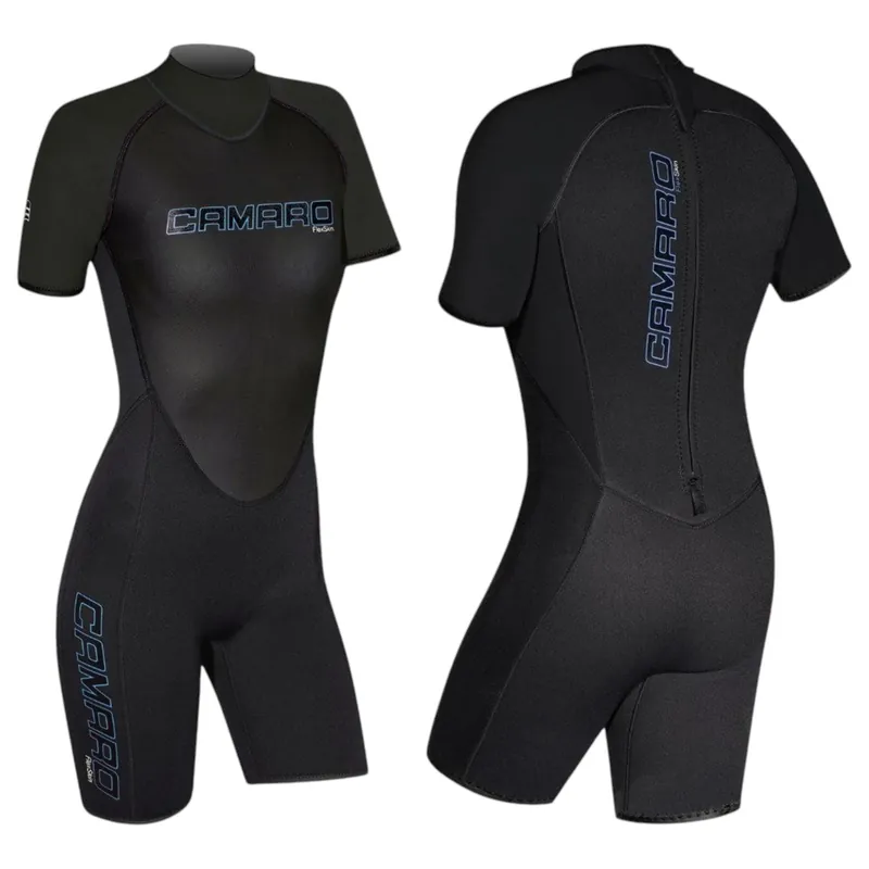 CAMARO Flex Skin Damen Shorty Ultraflex Neoprene super Stretch Neoprenanzug - Größe 48 (3XL) Wassersporteuropa Sonderangebot