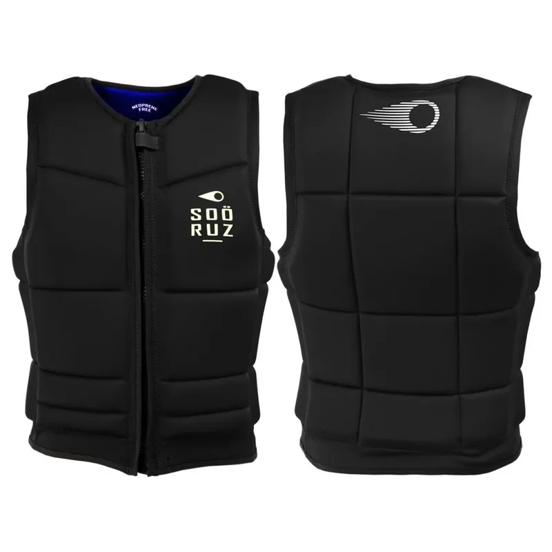 Super-Preis SOÖRUZ WAKEVEST Zip REAC Schwimm-, Boots-, Jetski- & Wakeboard Weste BLACK - Größe 48 (S) Wassersporteuropa