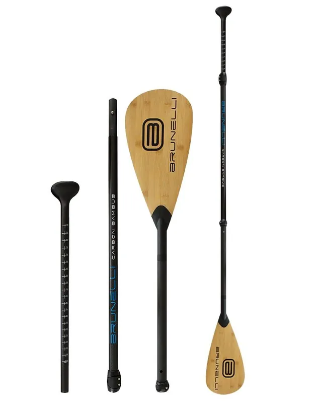 Neue Kollektion BRUNELLI CARBON BAMBUS Paddle SUP Paddel 3-teilig verstellbar 180-220cm Wassersporteuropa