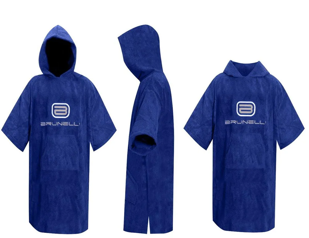 Neue Kollektion Brunelli Jugend Kinder Poncho Überzieher Bademantel Handtuch Schwimmen 100% Baumwolle Wassersporteuropa