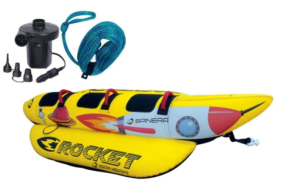 Schneller Versand SPINERA ROCKET 3 Personen Banane Funtube Package red - Variante ROCKET3+Leine+Pumpe Wassersporteuropa