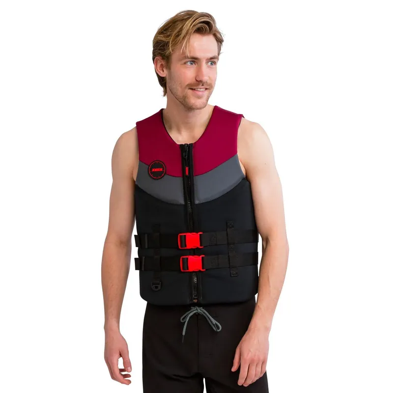 Solange Der Vorrat Reicht Jobe Neopren Schwimmweste Herren Burgundy Red Vest Men Prallschutz Wasserski - Groesse XL+ Wassersporteuropa