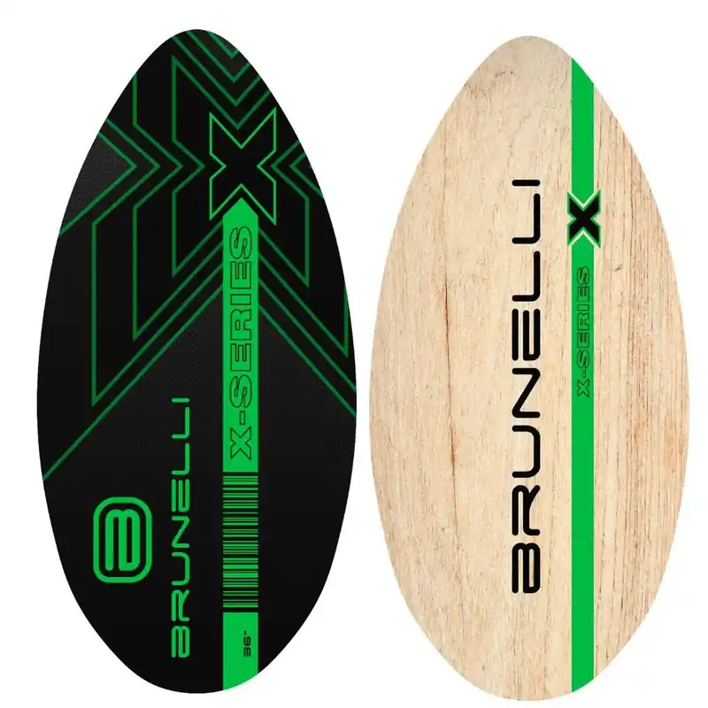 Wochenendangebot Skimboard BRUNELLI Holz Beach Wood Skim Board 36 (91cm) green Wassersporteuropa