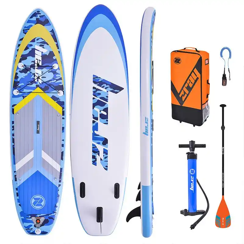 Sichere Zahlung ZRAY Camo Blue 10‘8 SUP Board Stand Up Paddle aufblasbar Surfboard 325x84x15cm Wassersporteuropa