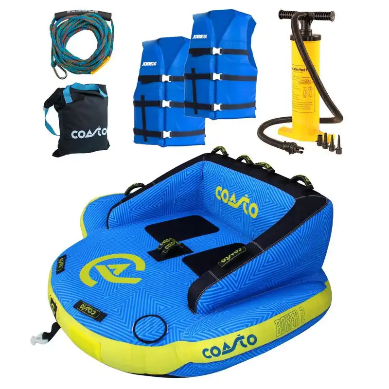 COASTO BOXER 2 Personen Towable Package Tube inkl. Funtube Leine Pumpe & Westen - Set Tube Wassersporteuropa Billig
