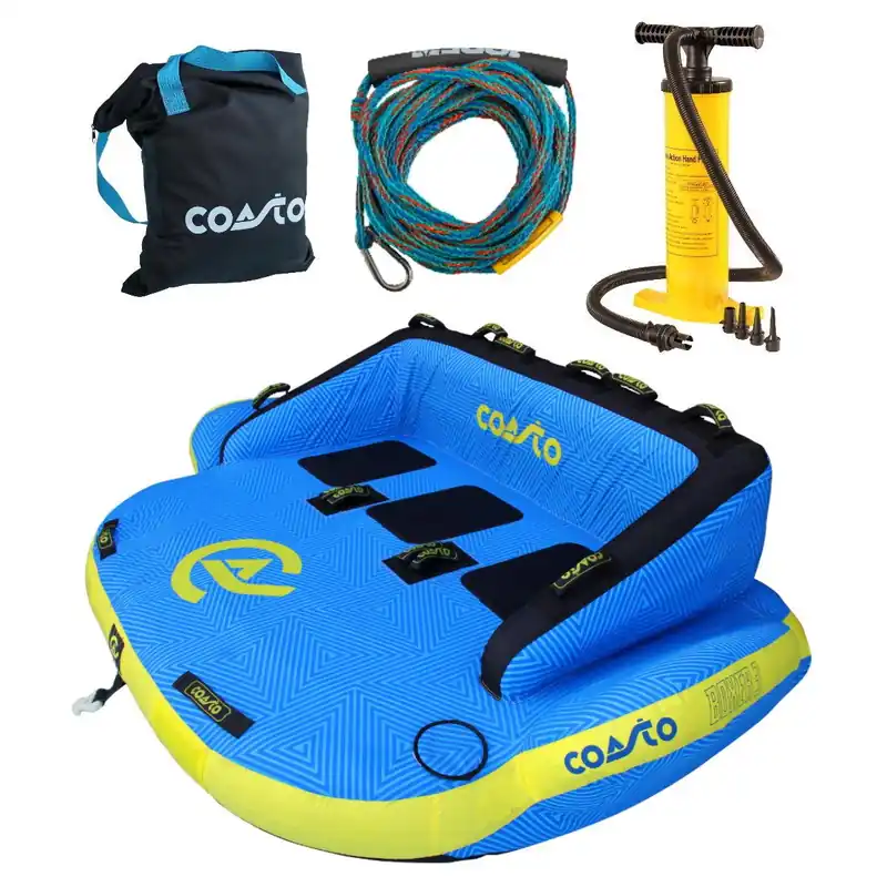 COASTO BOXER 3 Personen Towable Tube Boot Tubes inkl. Funtube Leine & Pumpe Wassersporteuropa Super-Preis