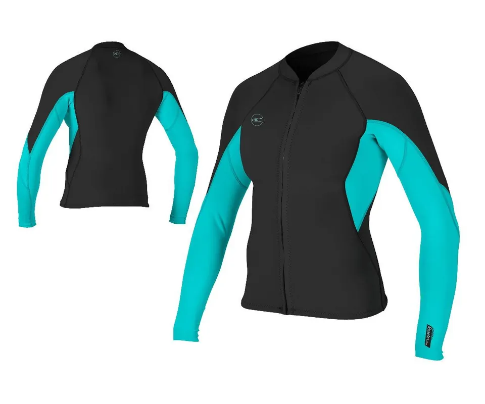Jetzt Kaufen O‘Neill Wms Reactor-2 1.5mm Front Zip Jacket Segeln SUP Kitten Surfen light aqua - Groesse 12 Wassersporteuropa