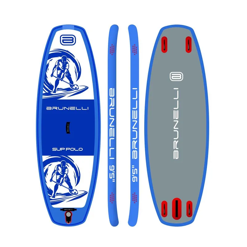 Beliebt Brunelli SUP POLO BOARD iSUP Stand Up Board aufblasbar Allround Team Board blue Wassersporteuropa