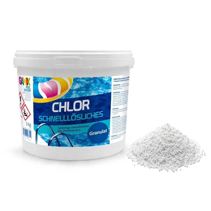 Angebot Chlorgranulat für Pool 1-5 kg Schockchlorung Desinfektion Pflege für Schwimmbad - Menge 3 Kg (EUR 7,99 / Kg) Wassersporteuropa