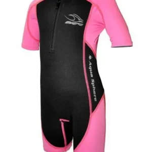 Top-Seller AQUA SPHERE Stingray Kinder Neopren Shorty Pink Spring Suit - Groesse M (6) Wassersporteuropa
