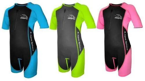 Garantierte Lieferung Aqua Sphere STINGRAY Kinder UV Shortie Badeanzug Neopren Shorty alle Varianten Short Suit - Größe L (8) - Farbe pink Wassersporteuropa