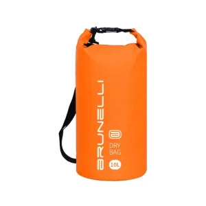 BRUNELLI 10L Dry Bag Wasserdichter Seesack Rucksack Packsack Trockensack mit Tragegurt orange Wassersporteuropa Geprüft
