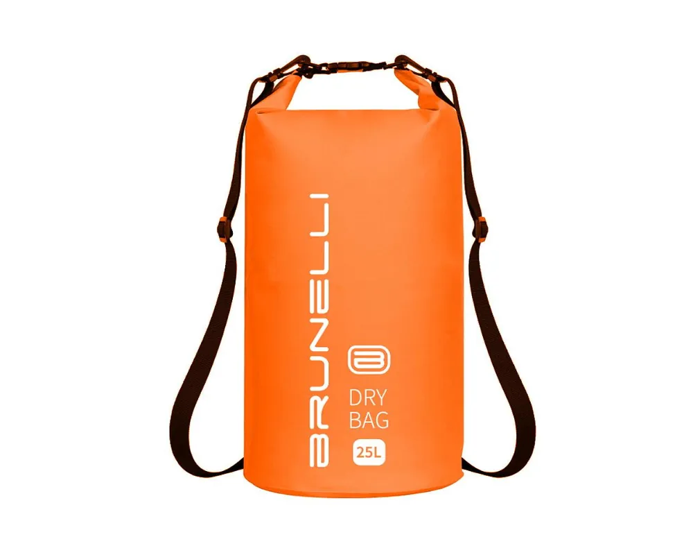 Bestpreis BRUNELLI 25L Dry Bag Wasserdichter Seesack Rucksack Packsack Trockensack orange Wassersporteuropa