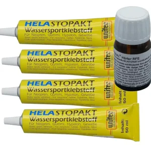HELASTOPAKT Wassersportklebstoff Tube Deckpad SUP Kleber ELASTOSAL Härter RFE - Menge 200g + 10g HÄRTER Wassersporteuropa Meistverkauft